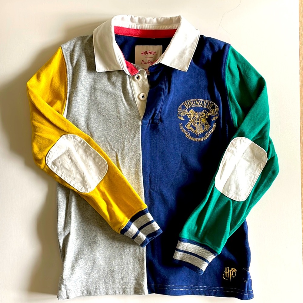 Limited Edition Harry Potter Mini Boden Boys Youth Size 7-8Y Rugby Polo